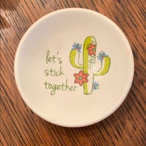 Karma “Let’s Stick Together” Cactus Trinket Bowl